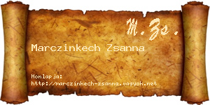 Marczinkech Zsanna névjegykártya